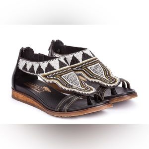 PIKOLINOS BEADED SANDALS